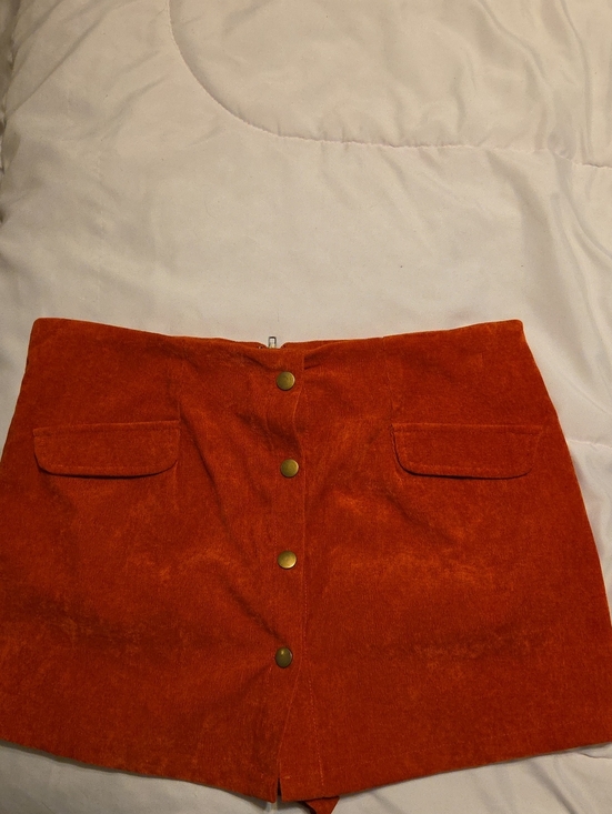 emory park Dresses & Skirts - emory park Orange Button-Front Mini Skirt